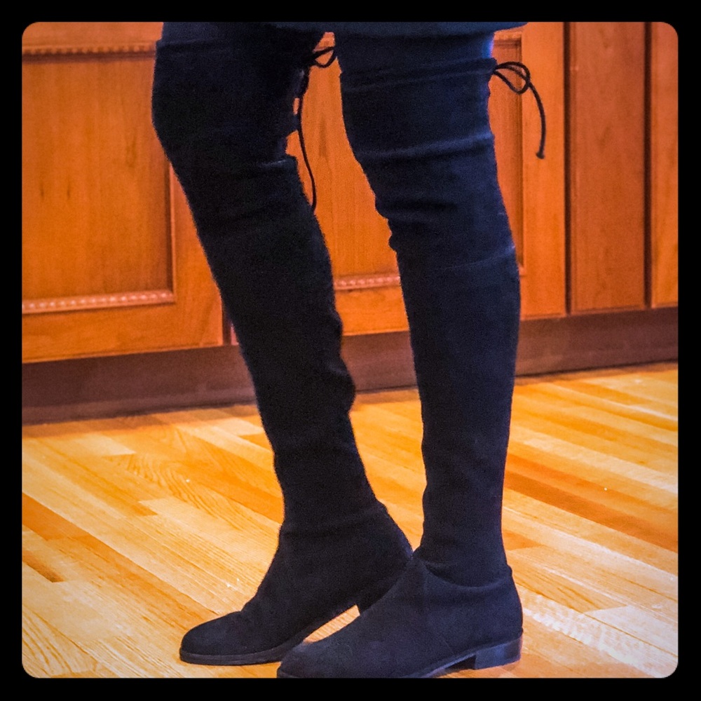 Stuart Weitzman Black Suede Boots (run large)